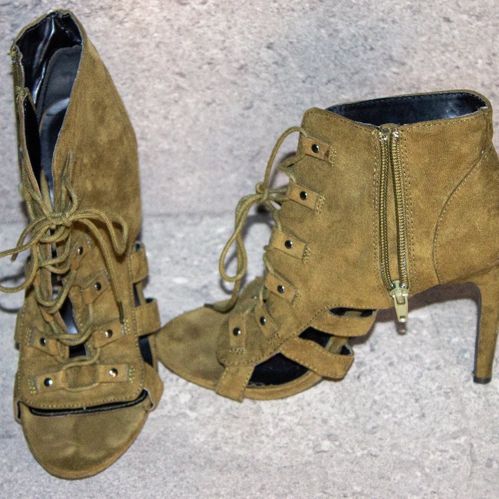 Olive Lace Sandals
